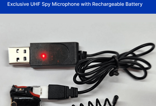 Exclusive UHF Spy Microphone with Rechargeable Battery (Spy-IL6)