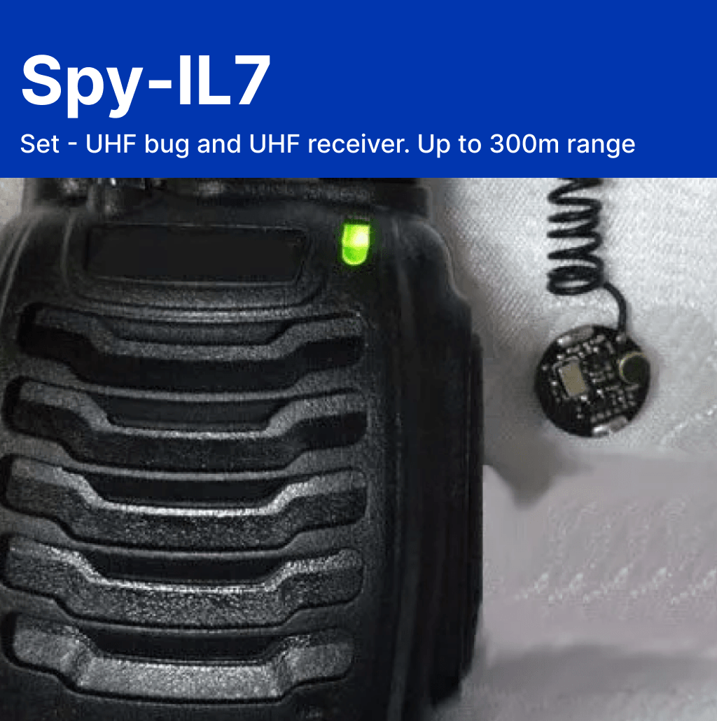 Discover the Ultimate Surveillance Duo: UHF Bug and UHF Receiver Set (spy-IL7)