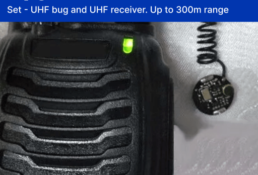 Discover the Ultimate Surveillance Duo: UHF Bug and UHF Receiver Set (spy-IL7)